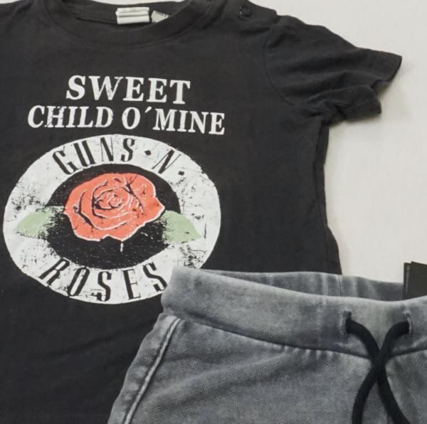 T-Shirt mit kurzer Hose Gr. 80 von H&M (3980)